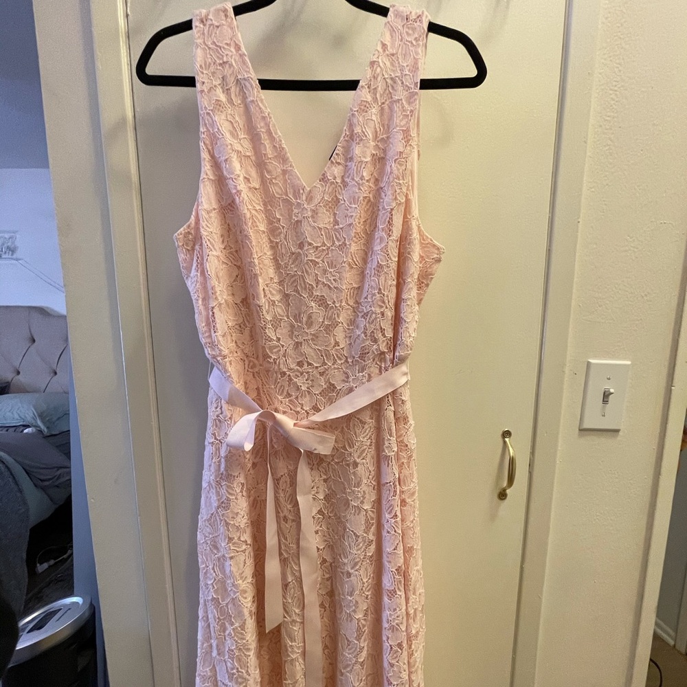 Lane Bryant 14/16 lace dress Soft Pink
